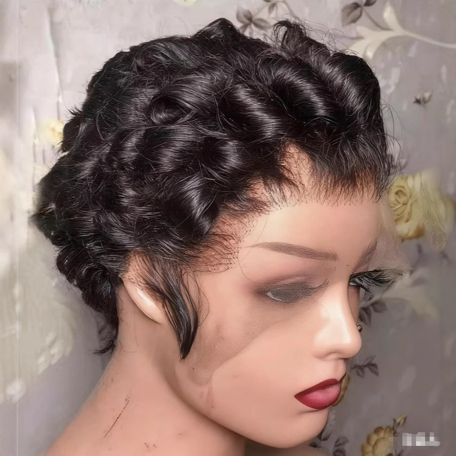 Casual Front Lace Human Wigs Headgear Real Hair Wig