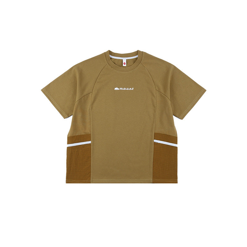 Children's Summer Pocket Half-sleeved Middle Big Round Children's T-shirt