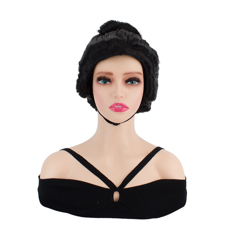 Geisha Big Plate Hair Stage Performance Whole Fiber Head Cos Wig