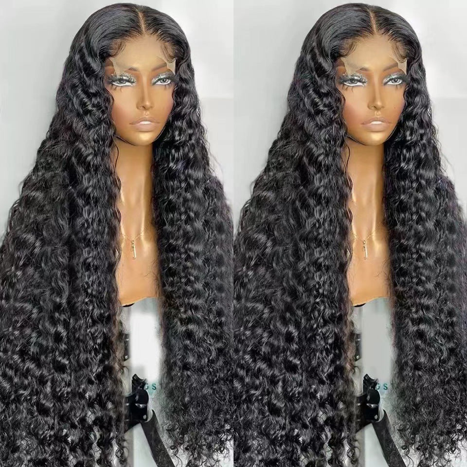 Front Lace African Small Volume Sheath Wig Long Curls