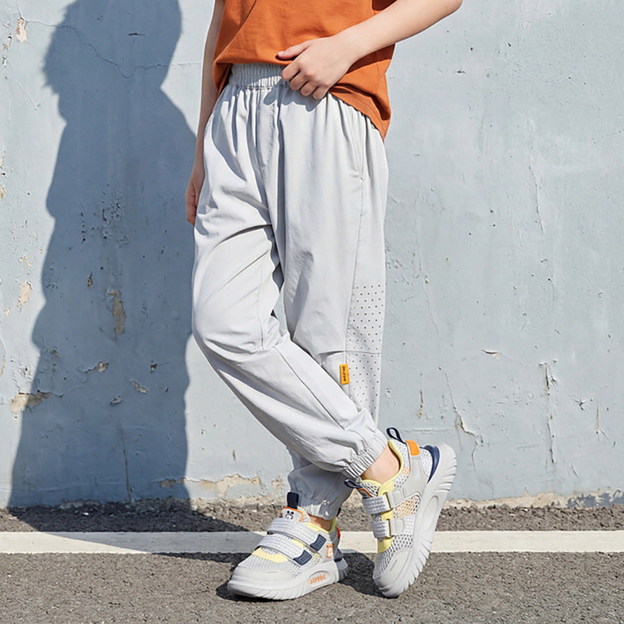 Children's Boy Summer Thin Punching Breathable Outer Wear Children's Pants