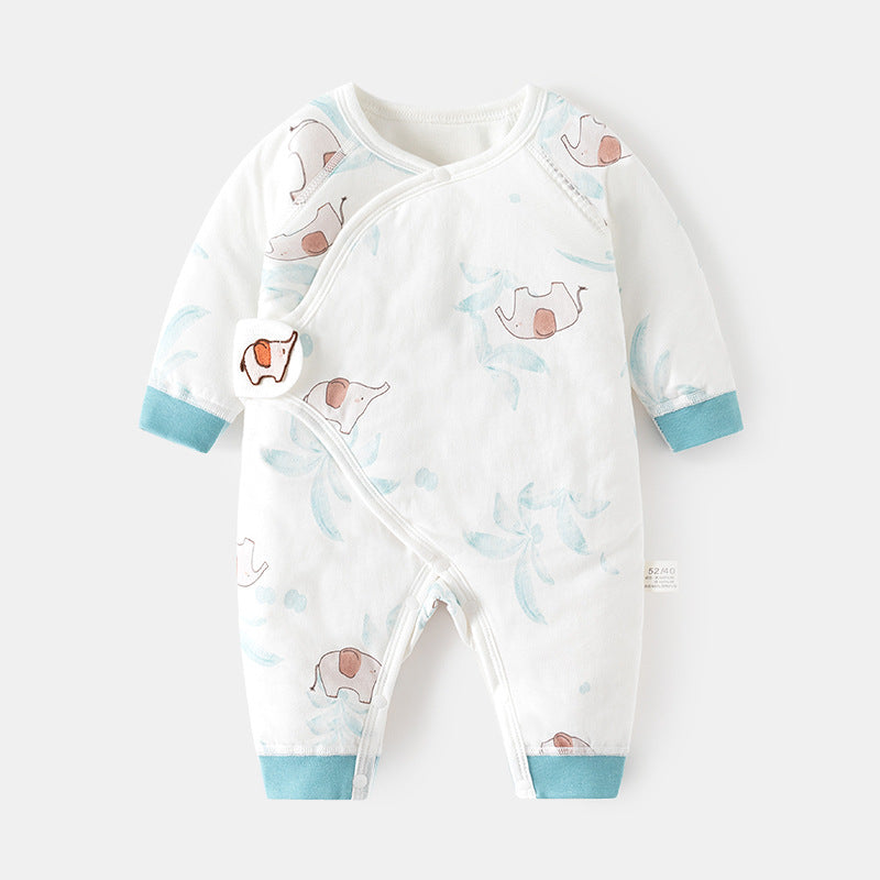 Born Quilted Jumpsuit Thin Cotton Boneless Romper Gown Jumpsuit, Climbing Suit