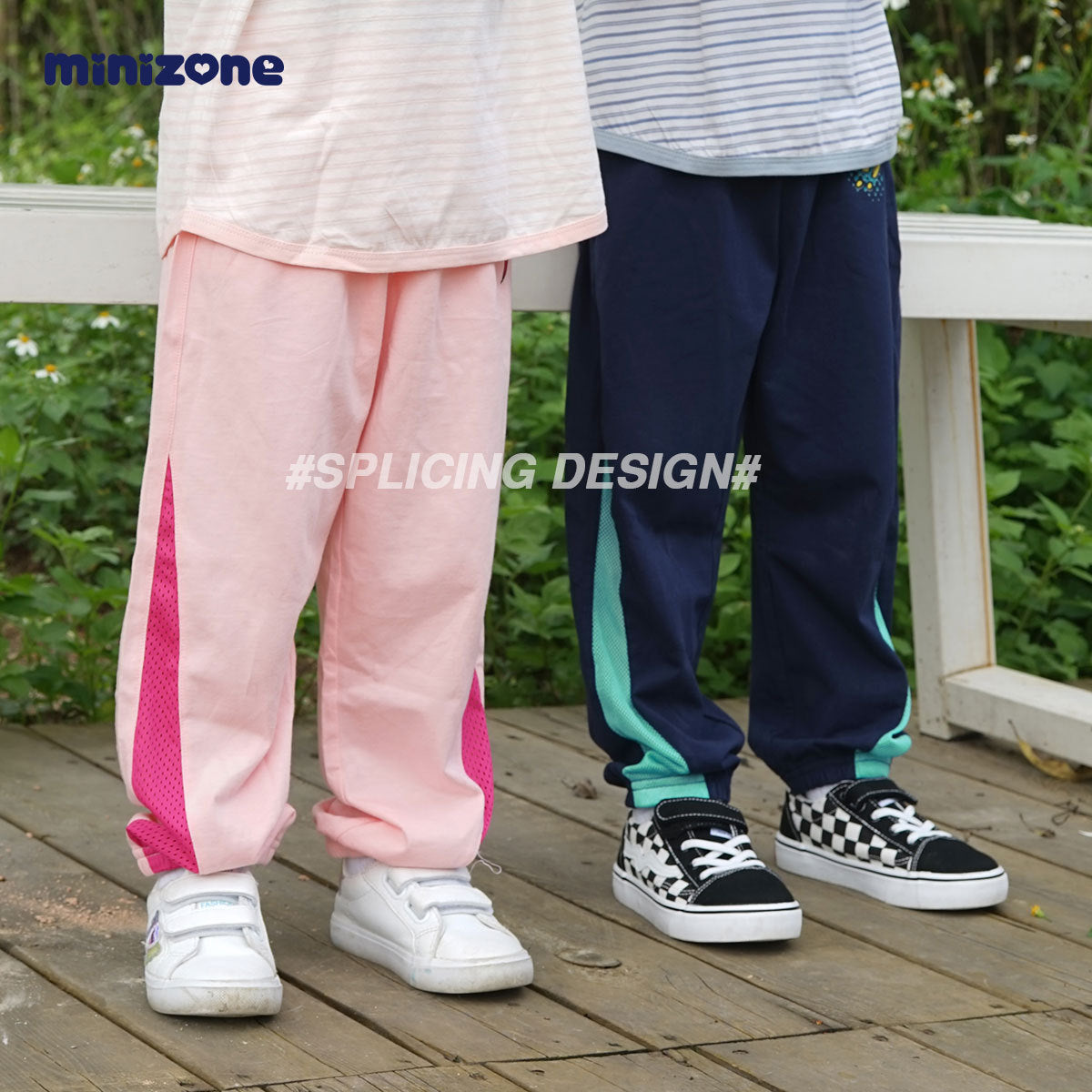 Children's Summer Trousers Casual Thin Color Matching Ankle Banded Baggy Children's Pants