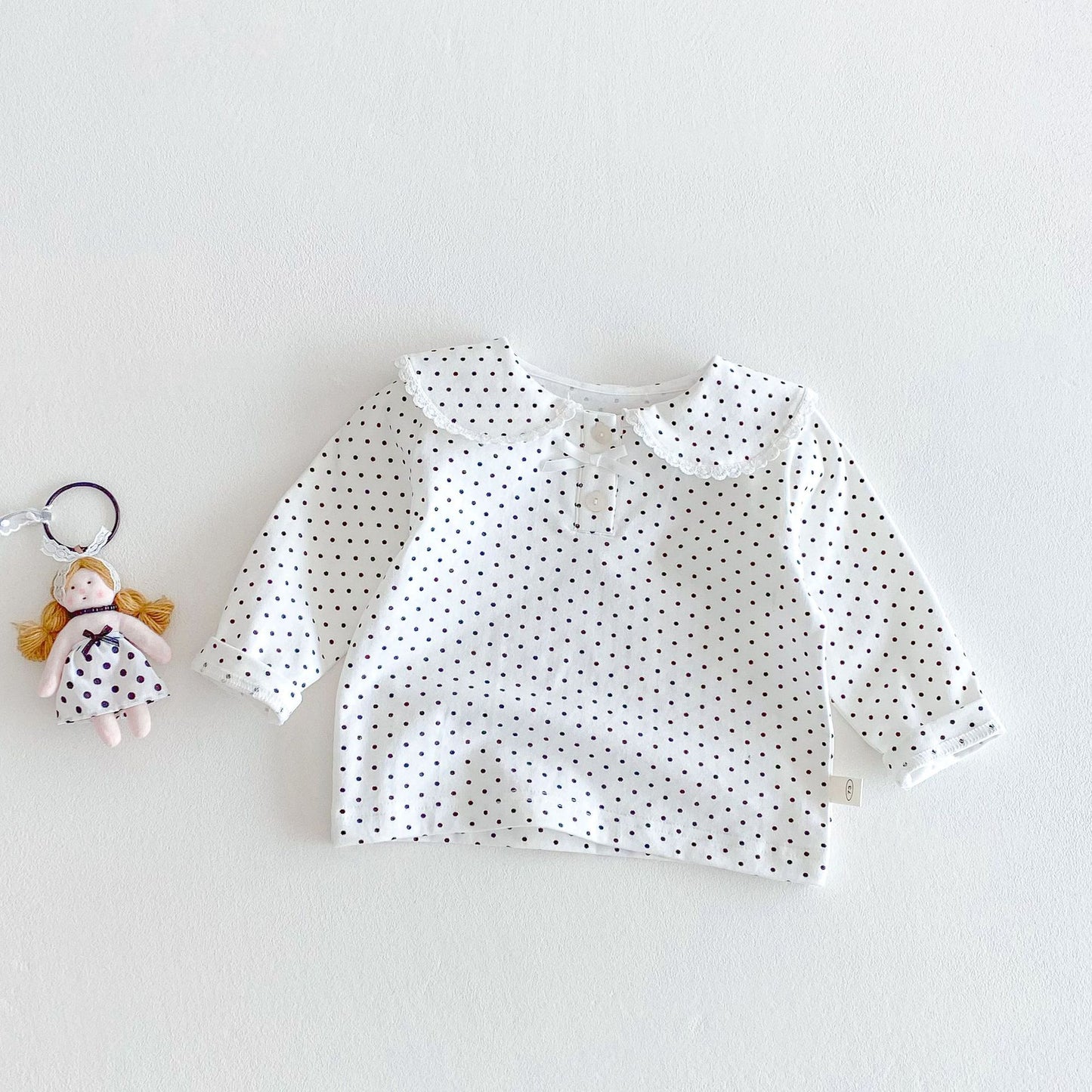 Children's Doll Shirt Small Left Right Spring Western Style Children's T-shirt