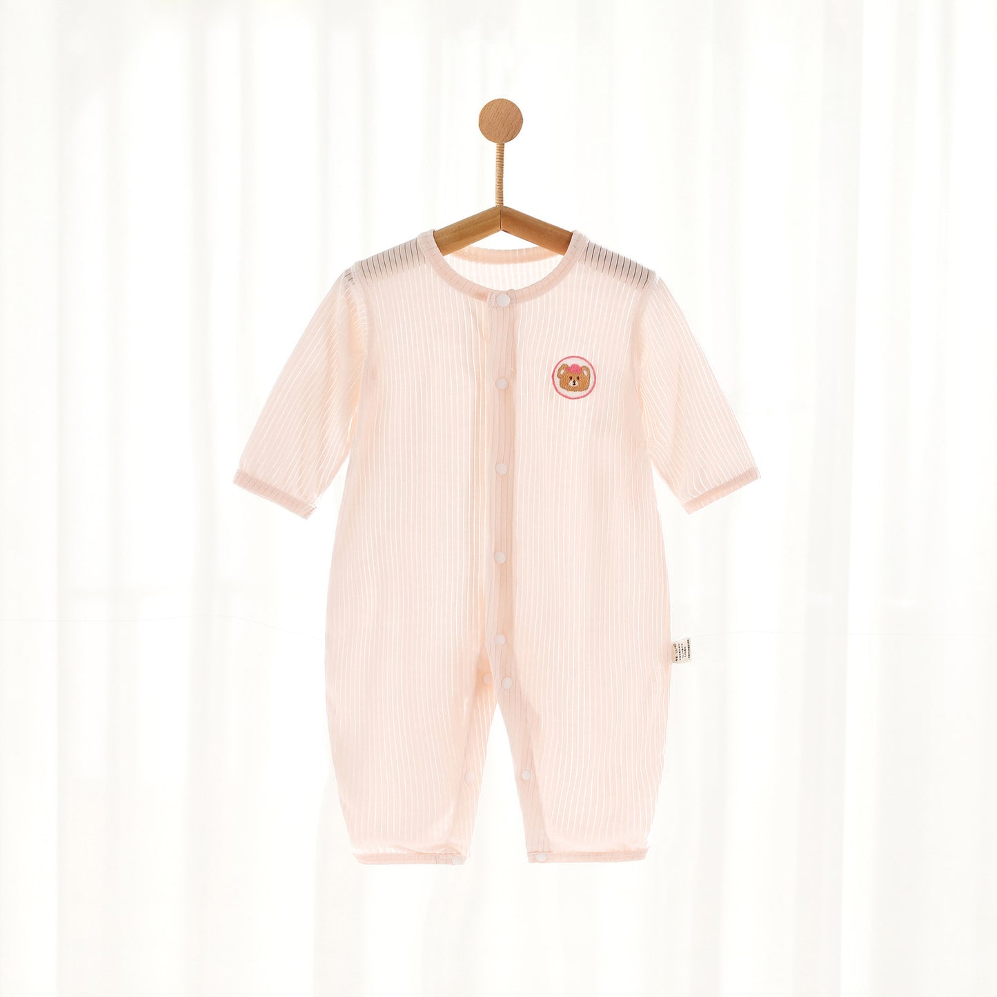 For Babies Summer Thin Air Conditioning Room Boys Long-sleeved Modal Jumpsuit, Climbing Suit