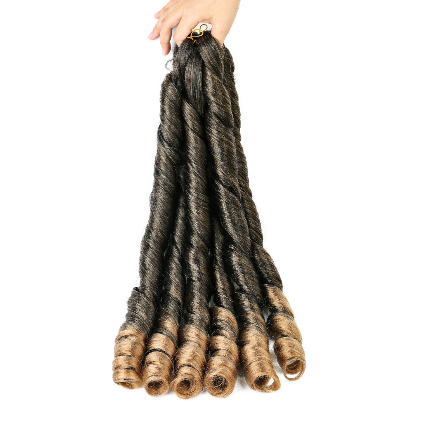 Fiber Low Temperature Tube Curved Large Wig Long Curls