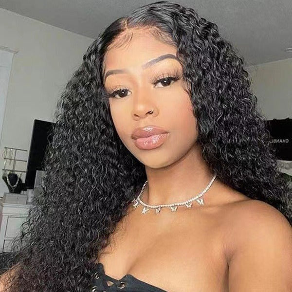Women's African Small Volume Corn Curler Hair Wig Long Curls