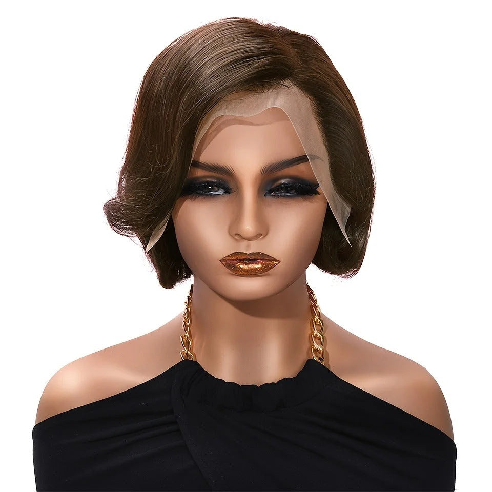 Lace Pixie Cut Short Bob Human Real Hair Wig