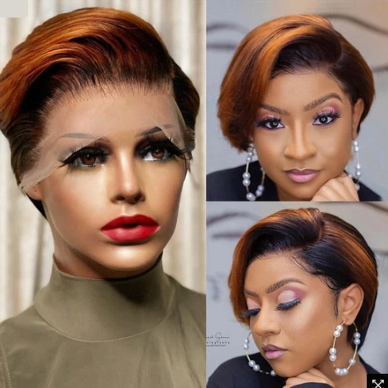 Women's Fashion Dyed Straight Synthetic Wigs Wig Short Curly Hair