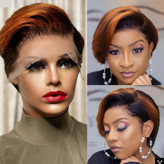 Women's Fashion Dyed Straight Synthetic Wigs Wig Short Curly Hair