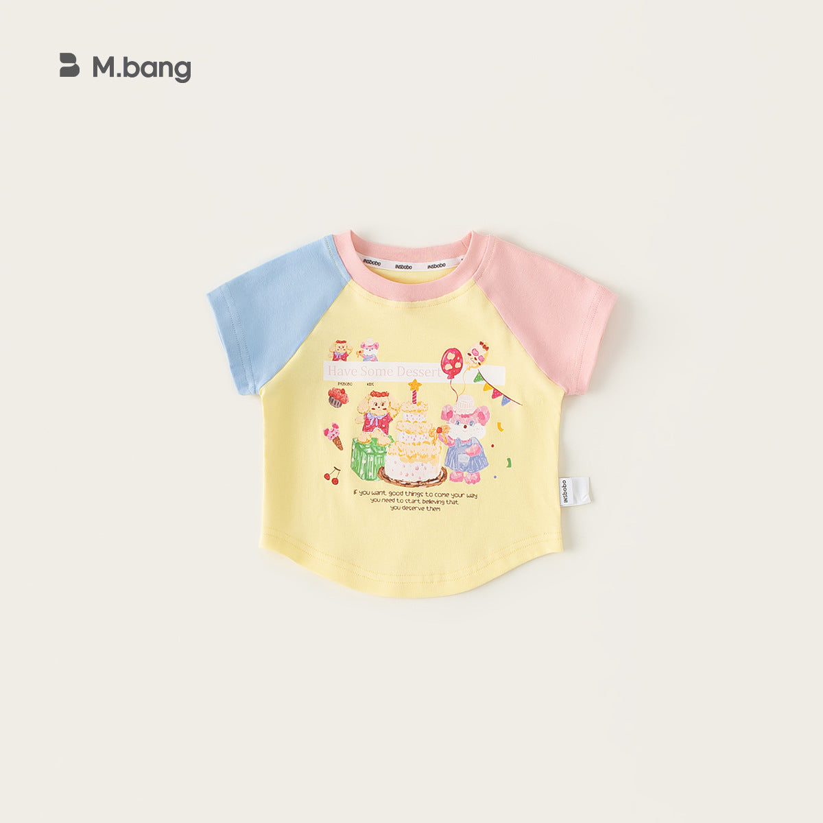 Children's Thin Summer Top Raglan Sleeves Cartoon Children's T-shirt