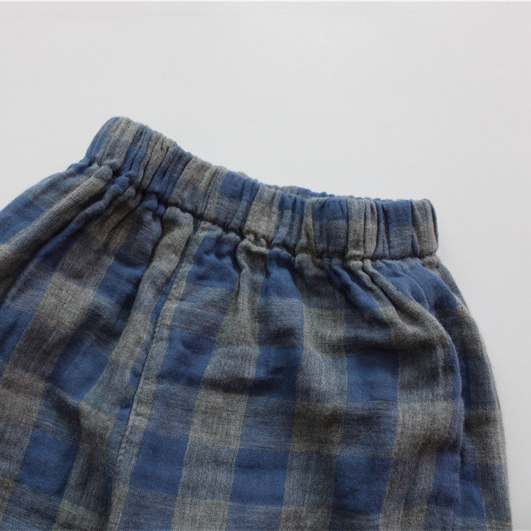 Children's Korean Style Trousers Spring Casual Plaid Boys Loose Children's Pants