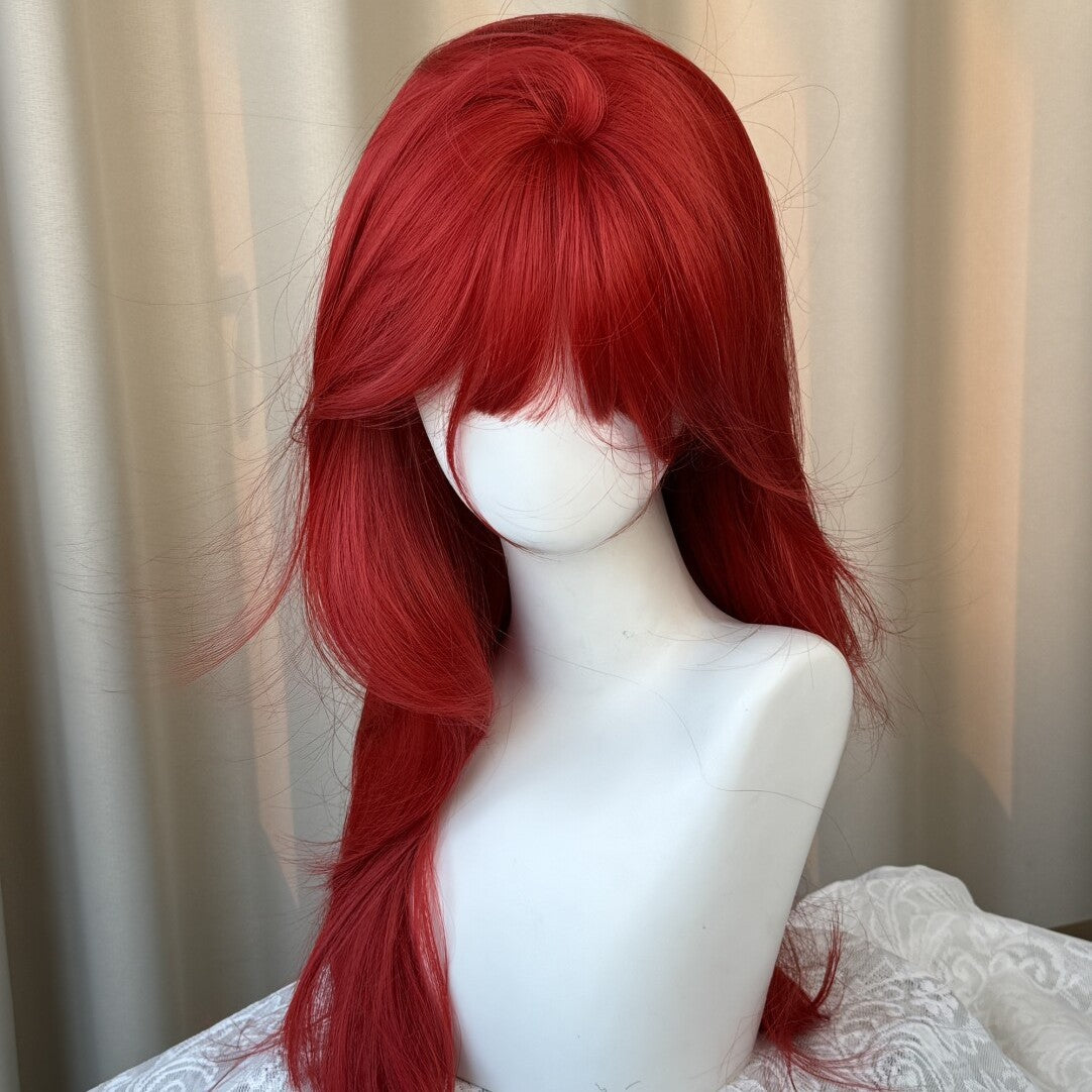 Hairpiece Sea High Level Air Bangs Hair Sweet Princess Long Straight Wig