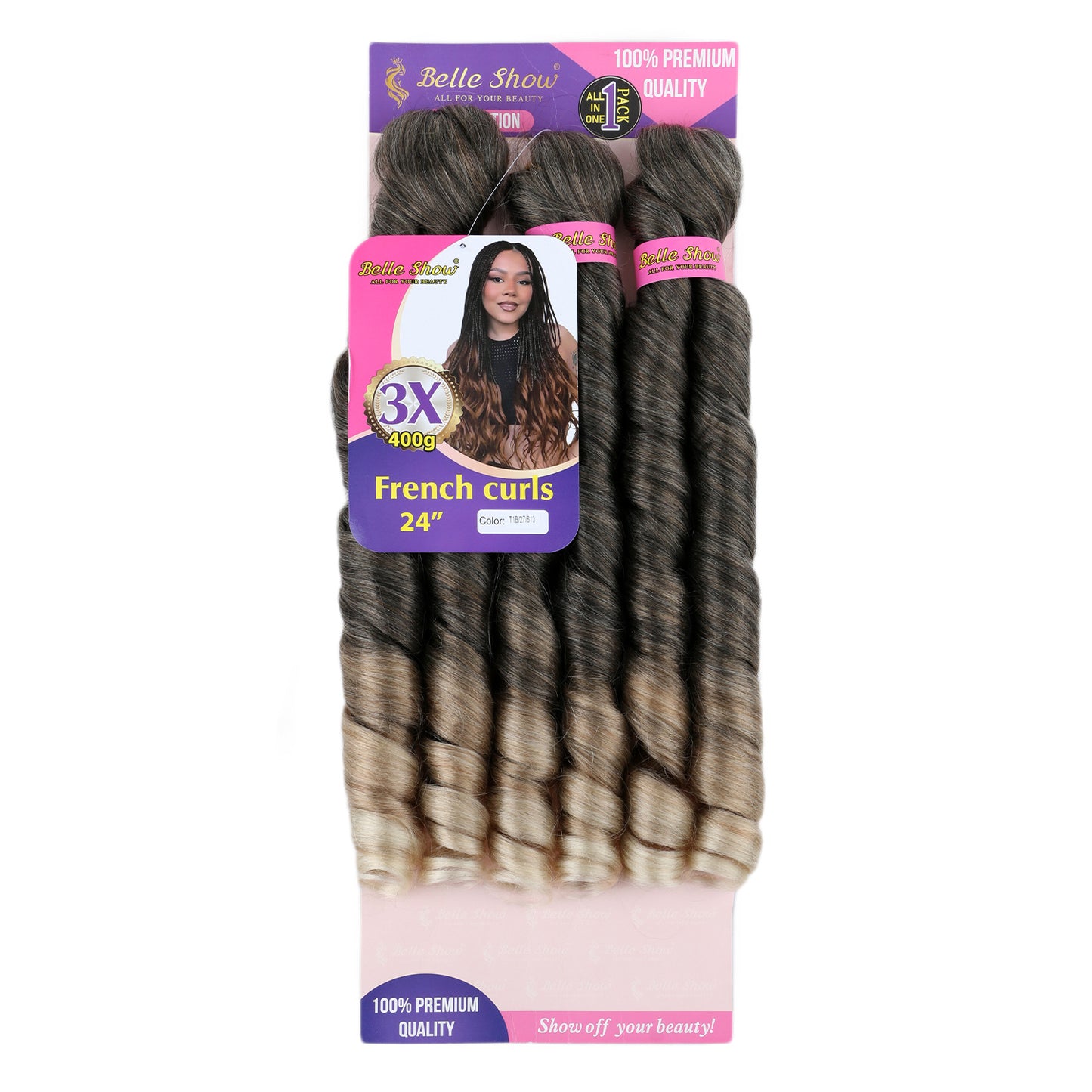 Fiber Low Temperature Tube Curved Large Wig Long Curls