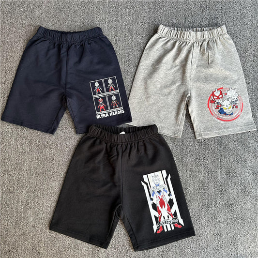 Children's Summer Cartoon Series Clothing Stretch Looped Pile Children's Pants