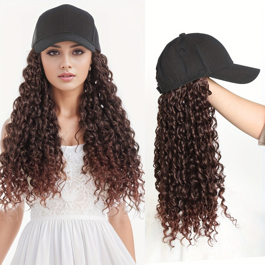 Integrated Instant Noodle Curls Black Peaked Cap African Screw Other Wig