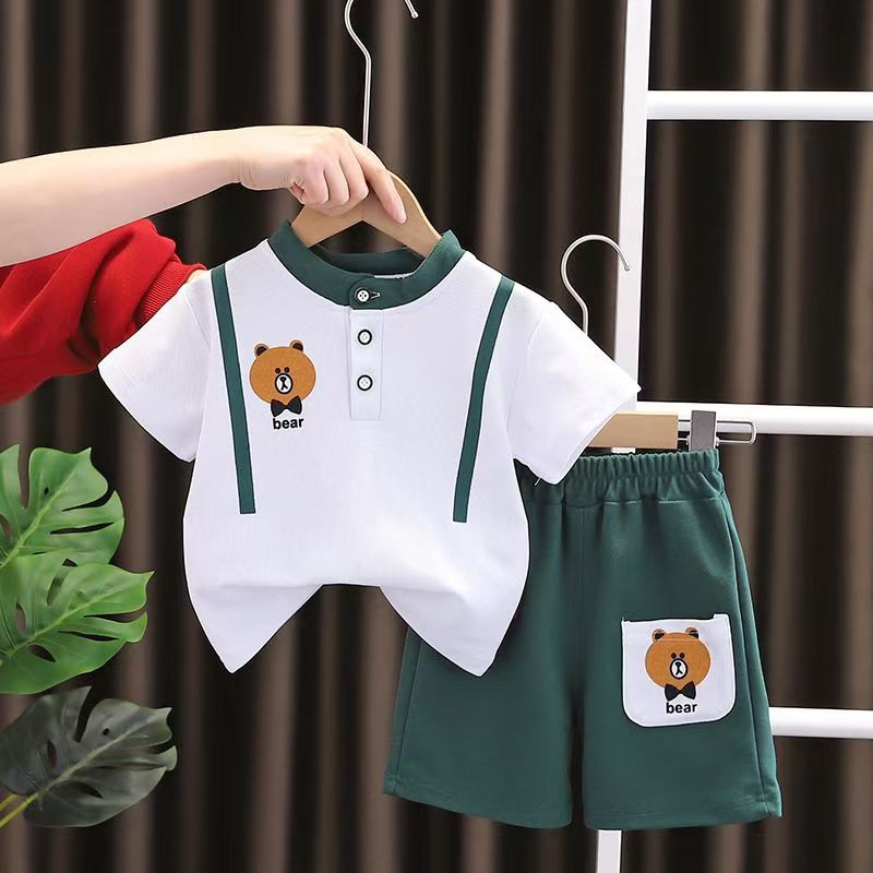 Children's Summer Casual Clothing Short-sleeved Sports Two-piece Children's Suit