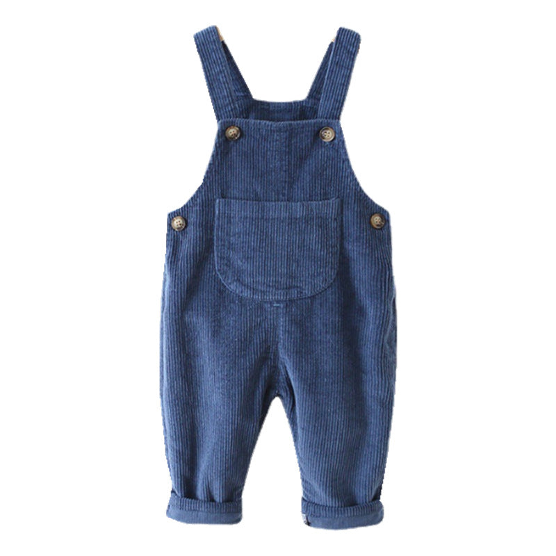 Children's Clothing Korean Style Suspender Year-old Corduroy Children's Pants
