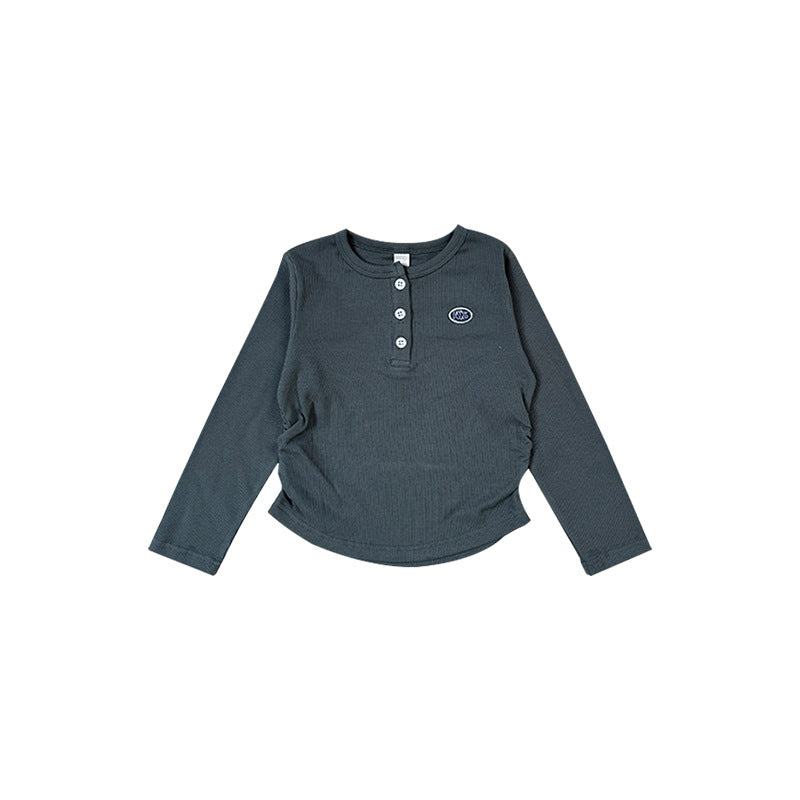 Children's Long-sleeved Spring Soft Breathable Versatile Slim Bottoming Children's T-shirt