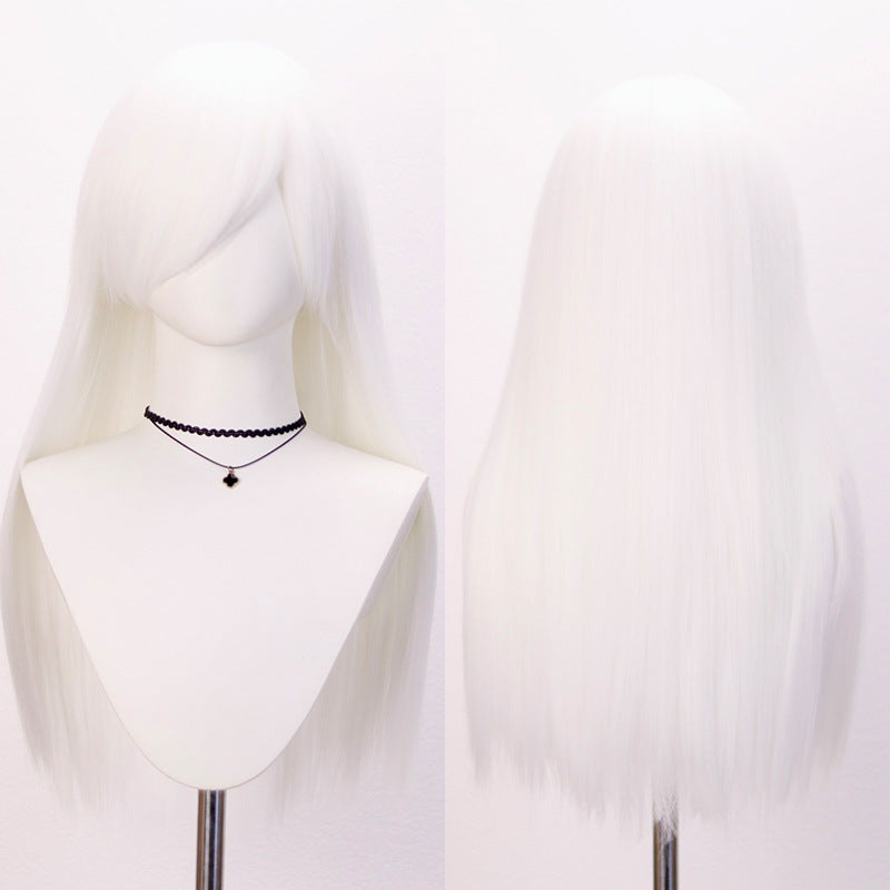 Universal Rose Net Scalp Top Mao Shape Long Bangs Straight Cos Wig