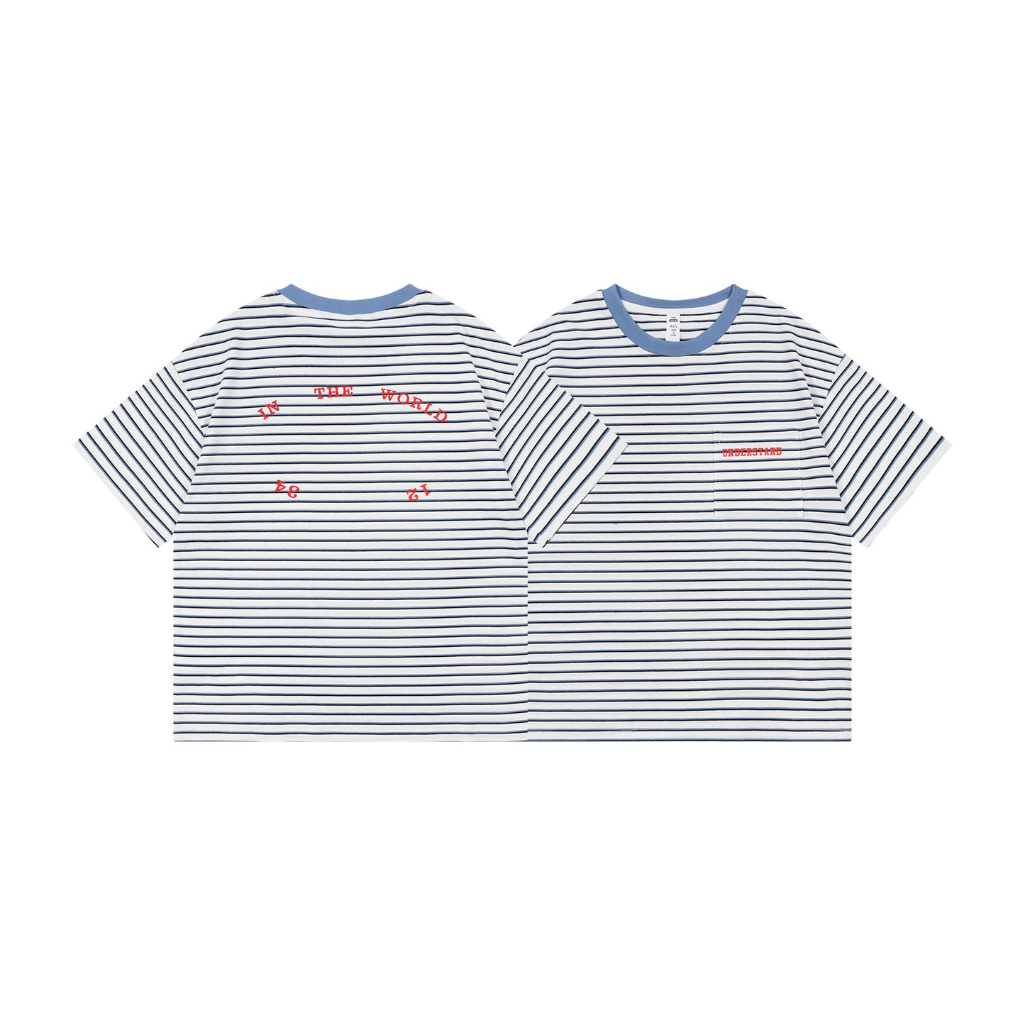 Children's Boys Loose Letter Stripes Short Sleeved Youth Casual Children's T-shirt