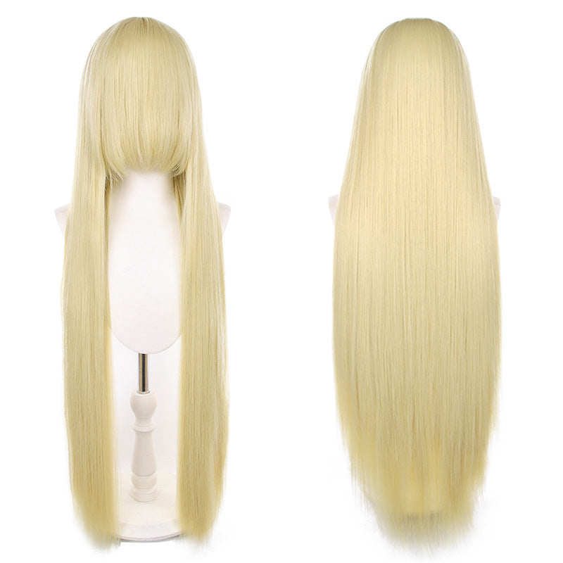Mao Style Universal Scalp Head Long Bangs Cos Wig