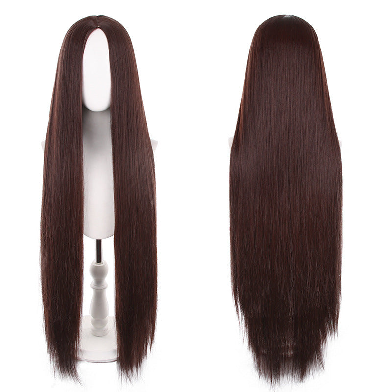 Mid-length Universal Long Straight Scalp Style Cos Wig
