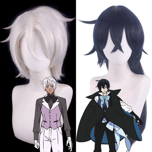 Attractive Comfortable Sier White Black Blue Cos Wig