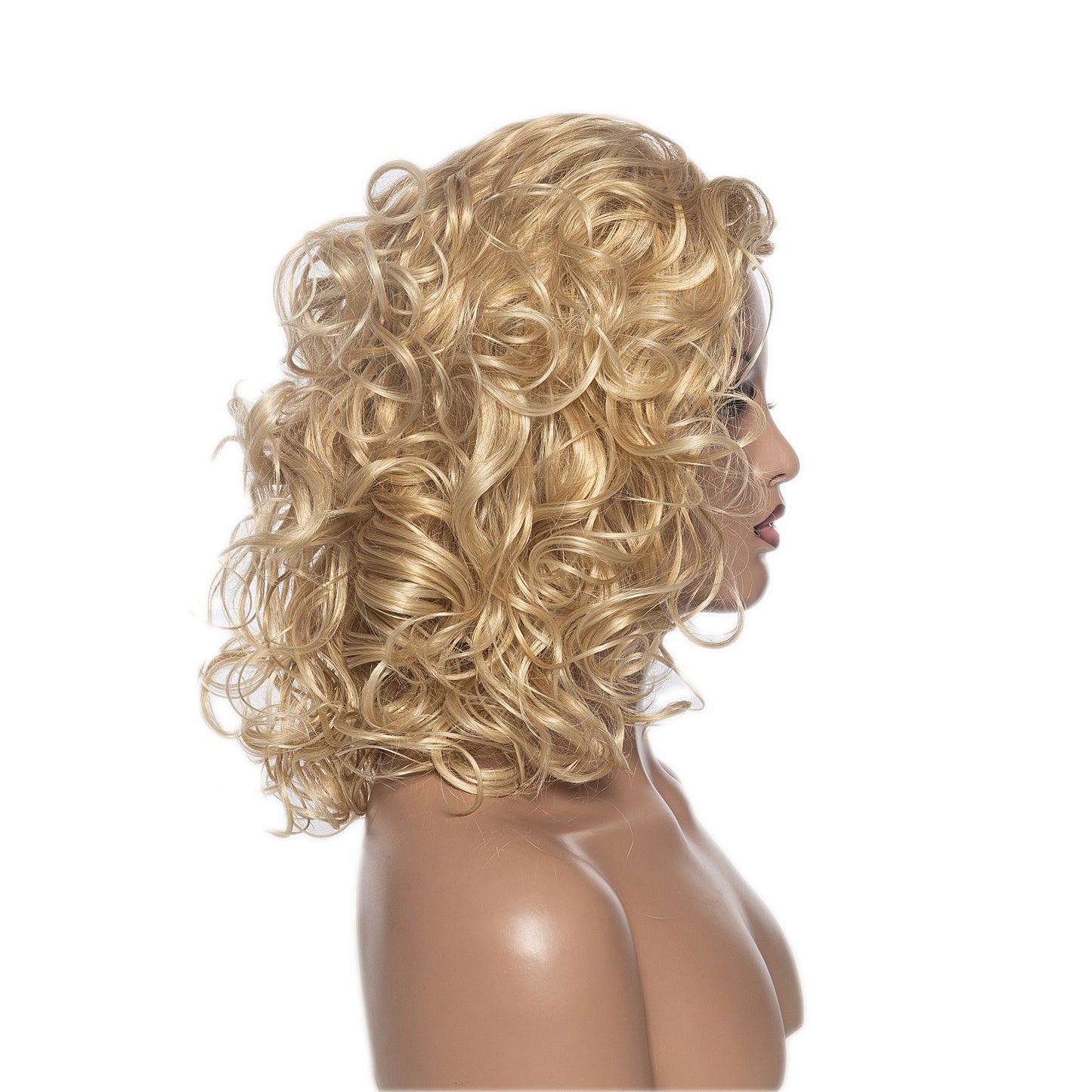 Curly Hair Female African Fashionable Golden Wig Long Curls