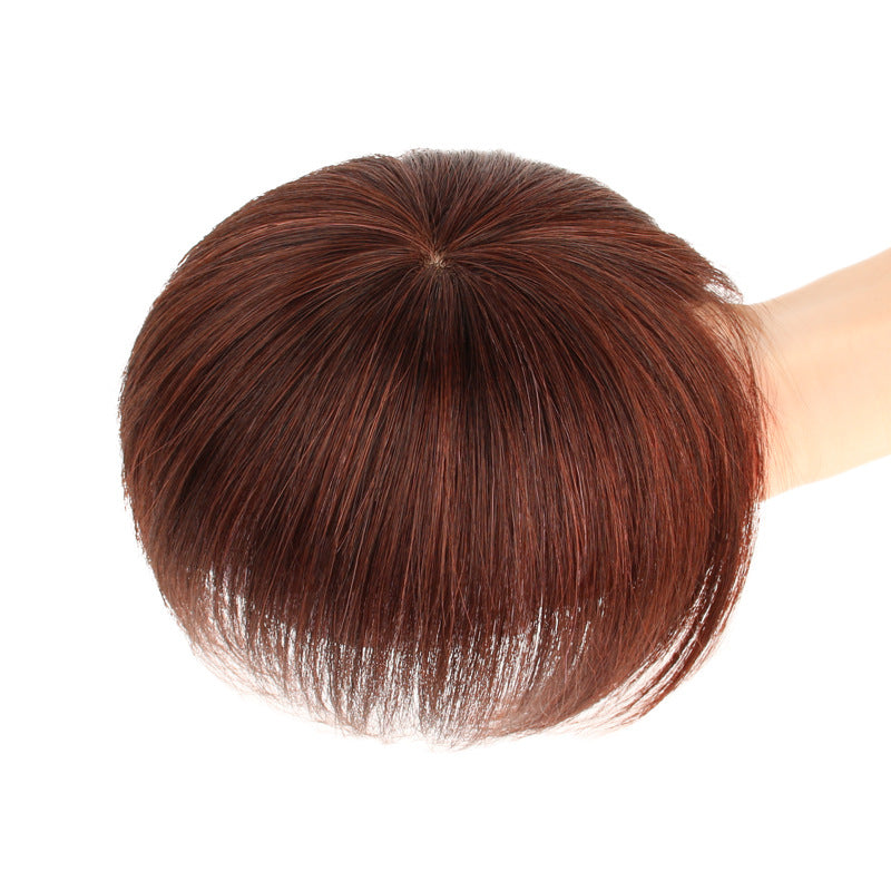 Women's Set Human Hair Short Straight Piece Lightweight Breathable Wig