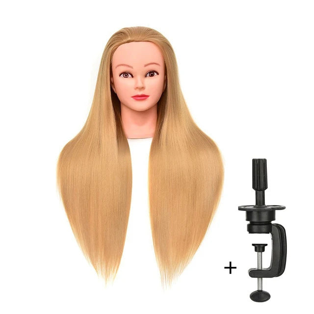 Artificial Hair Mannequin Head Hairdressing Practice Perm Braiding Updo Trimming Other Wig