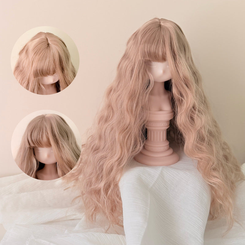 Silk Props With Bangs Small Curls Hair Cos Wig