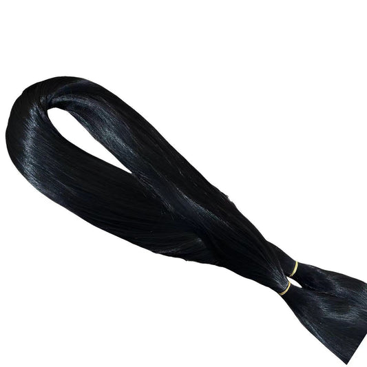 Hand Crochet Mao Patch Raw Silk Practice Long Straight Wig