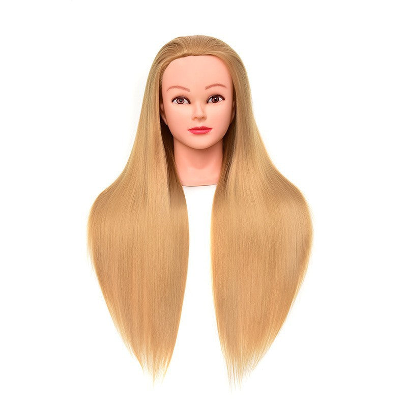 Real Hair Doll Hairstyle Hairdressing Model Head Mannequin Braided Updo Other Wig
