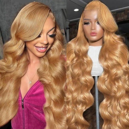 Pretty Lace Front Blonde Synthetic Wavy Wig Long Curls