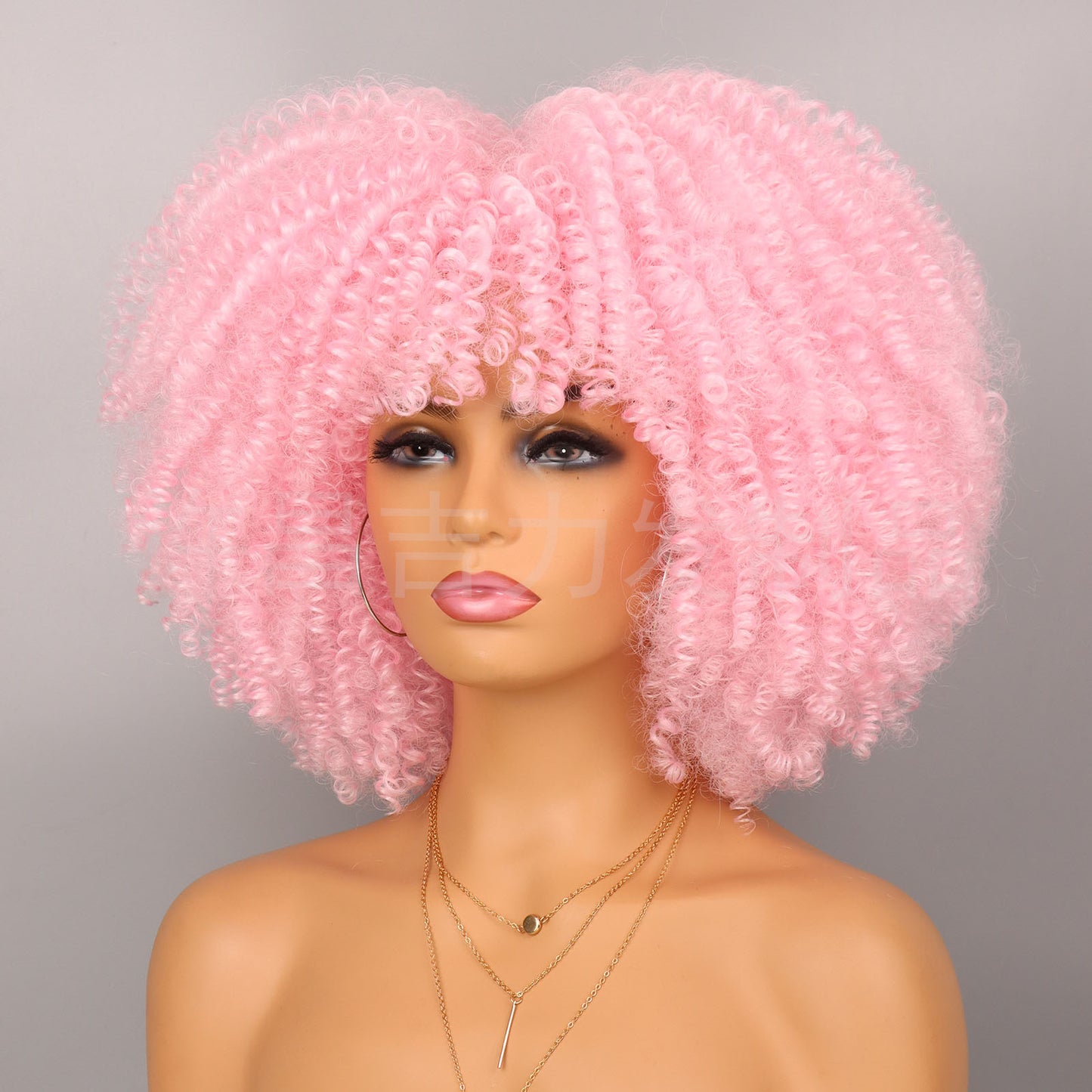 Women's Afro African Small Volume Fluffy Head Wig Short Curly Hair