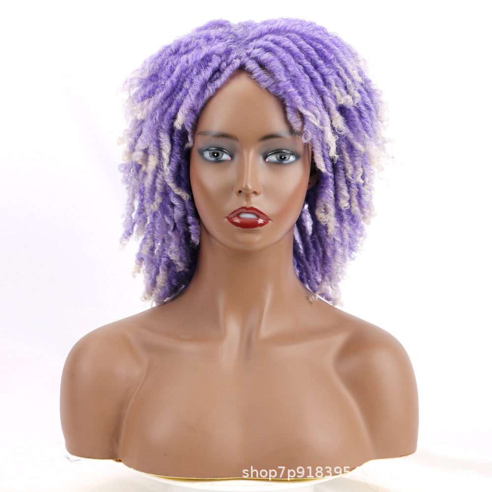 African Wigs With Small Curly Hair Dreadlocks Headgear Hollow Other Wig