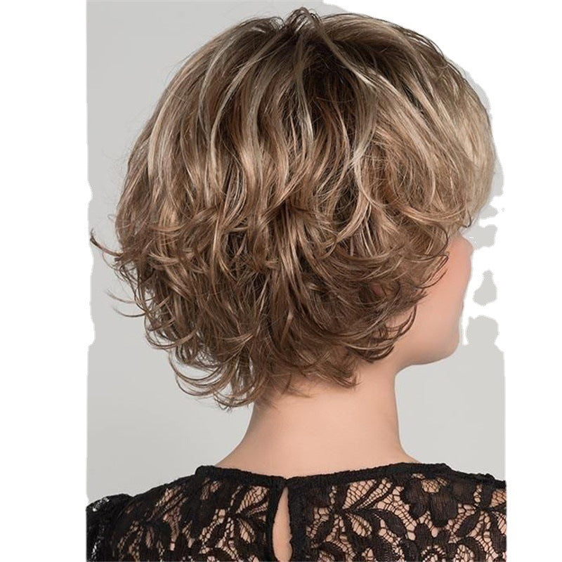 Fashion Short Hair Curly Temperament Fiber Wig Long Curls