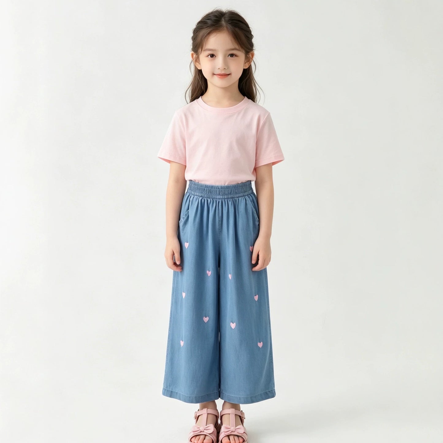 Children's Summer Thin Older Clothes Straight Imitation Children's Pants