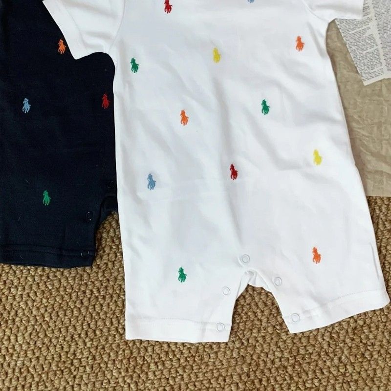 Babies Summer Thin Western Style Leisure Short Sleeves Infants Jumpsuit, Climbing Suit