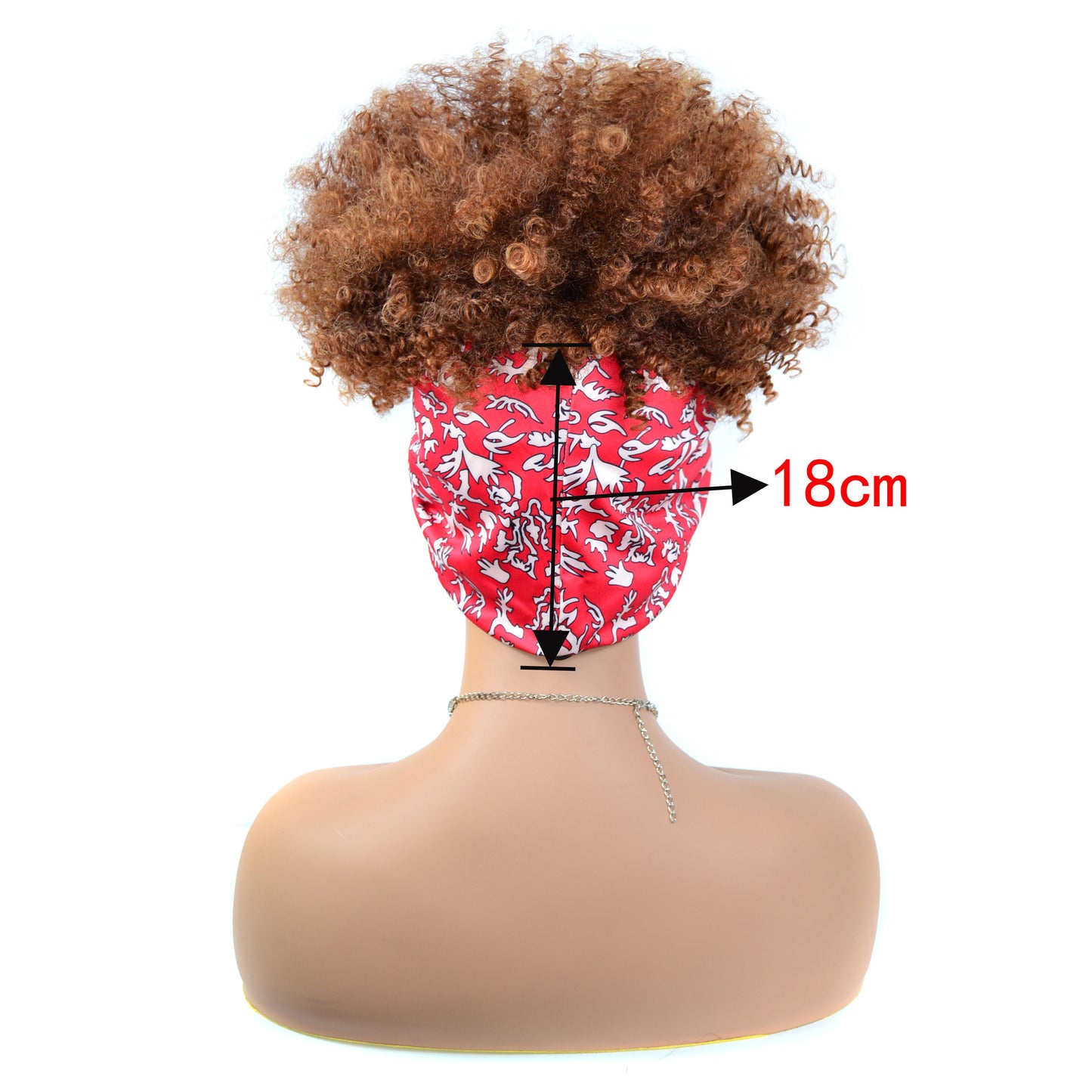 Turban Head Sleeve Curved Cover African Wig Short Curly Hair