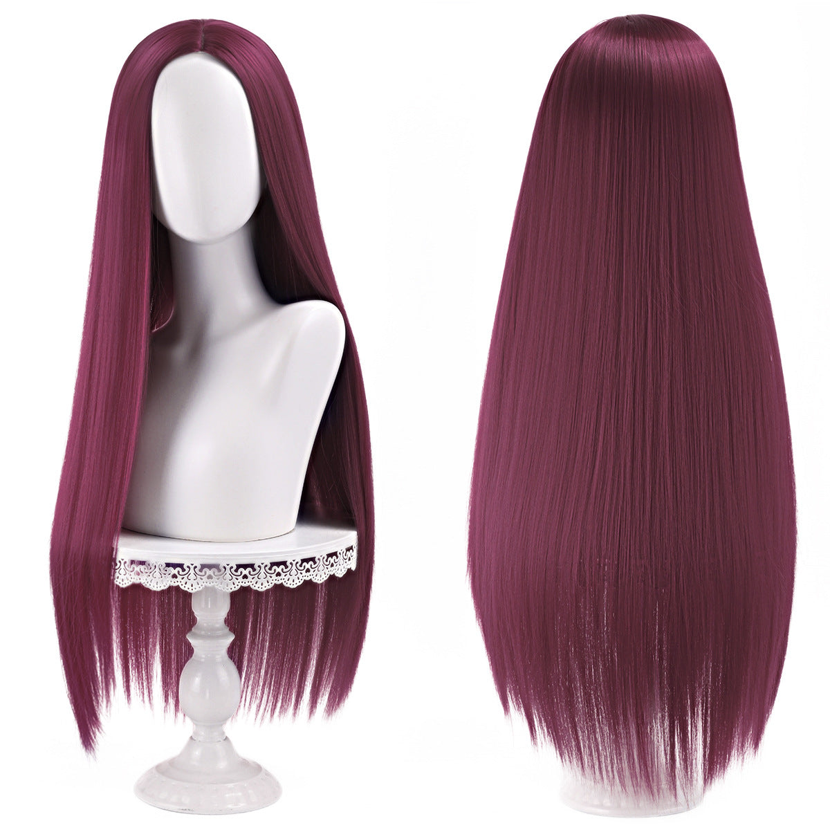Main Universal Medium Scalp Black Hair Long Straight Wig