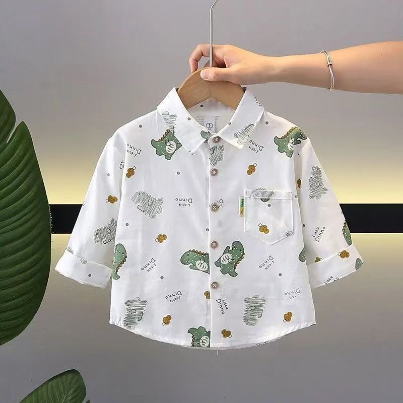 Children's Class Cotton Breathable Casual Long Sleeve Children's Shirt