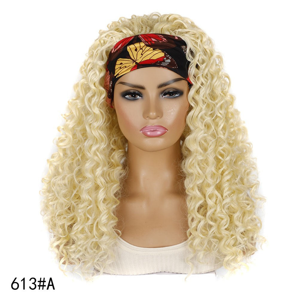 Hair Band Head Cover Export Curly Headband Sheath Wig Long Curls
