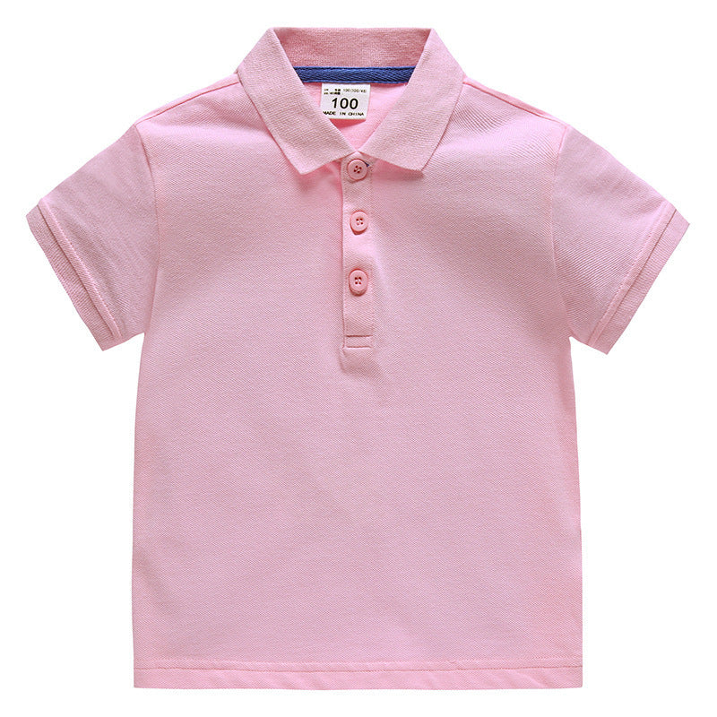 Children's School Uniform Clothing Summer Boys Korean Style Shirt Half Sleeve Children's T-shirt