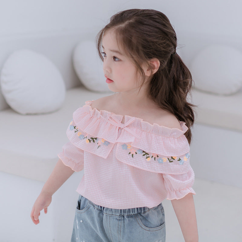 Children's Clothes Wear Korean Style Short Sleeve Doll Children's Shirt