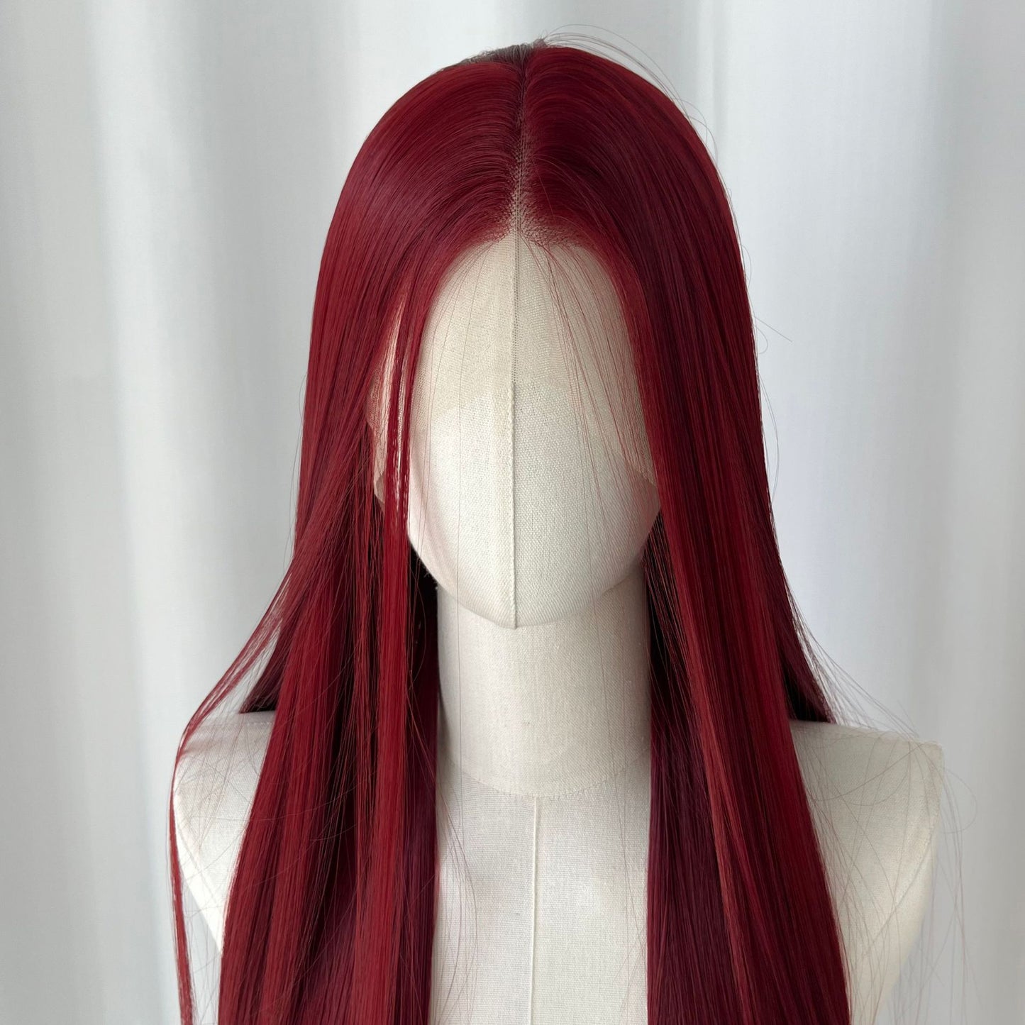 Hand Crochet Head Cover Embryo Crocheting Forehead Lace Free Long Straight Wig