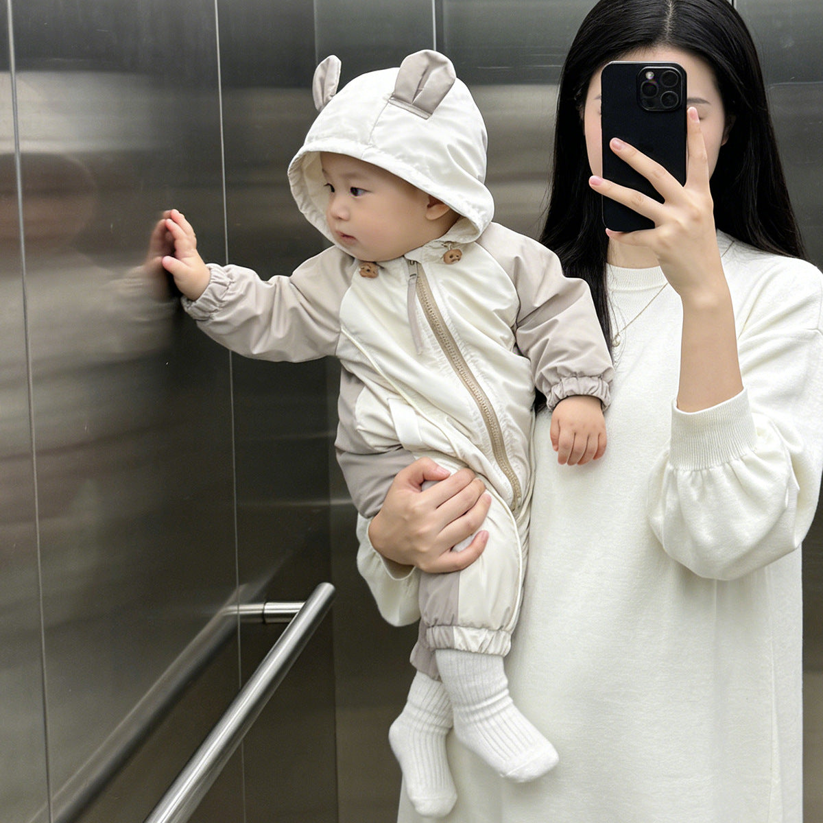 Outwear Korean Style Jumpsuit Shell Jacket Years Old Coat Infant Jumpsuit, Climbing Suit