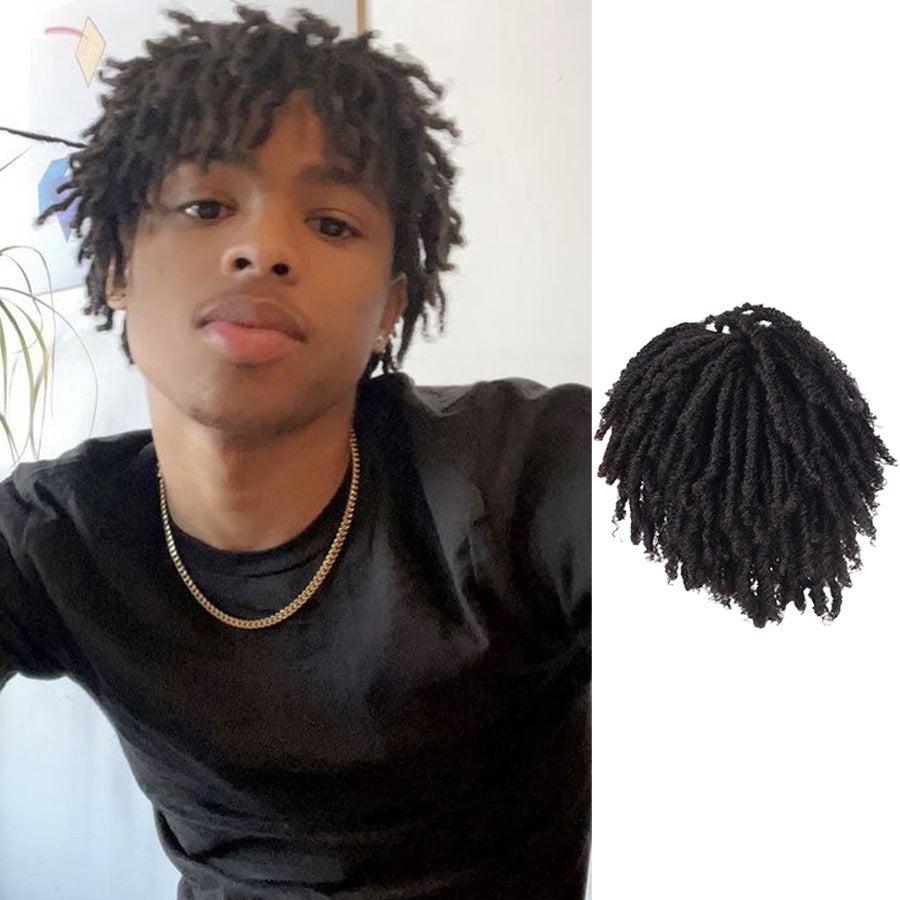 Dreadlocks Curly Hair Head Spiral Chemical Fiber Mesh Men's Wig