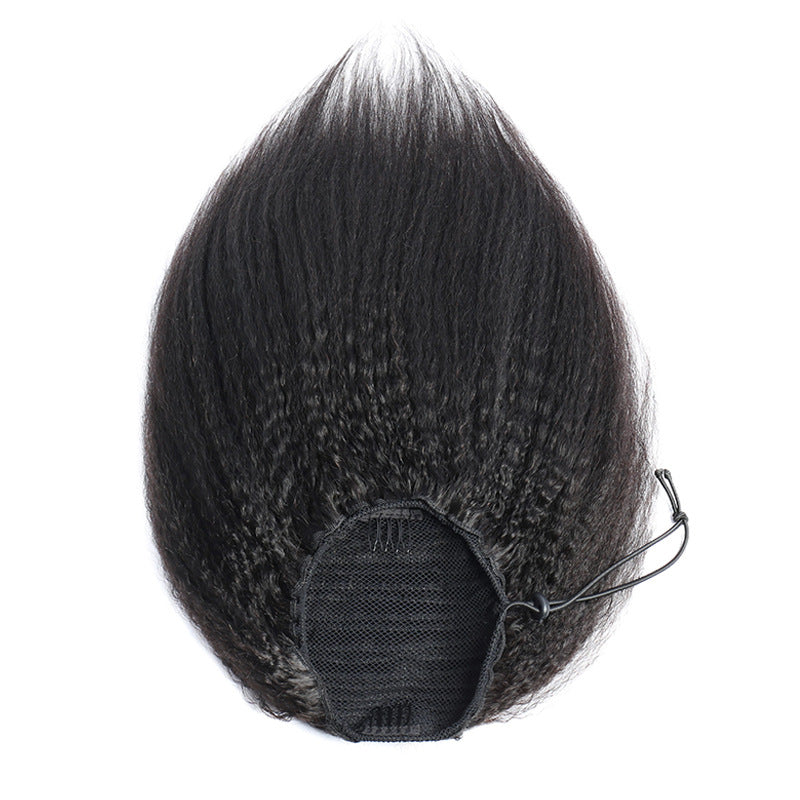 Invisible Stitching Horse Tail Real Straight Wig Ponytail